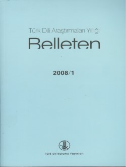 Türk Dili Araştırmaları Yıllığı: Belleten 2008/I, 2008