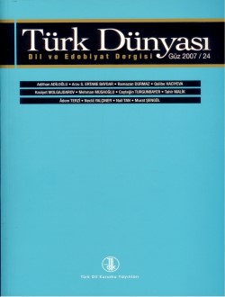 Türk Dünyası Dil ve Edebiyat Dergisi:Güz-2007/ 24. Sayı, 0