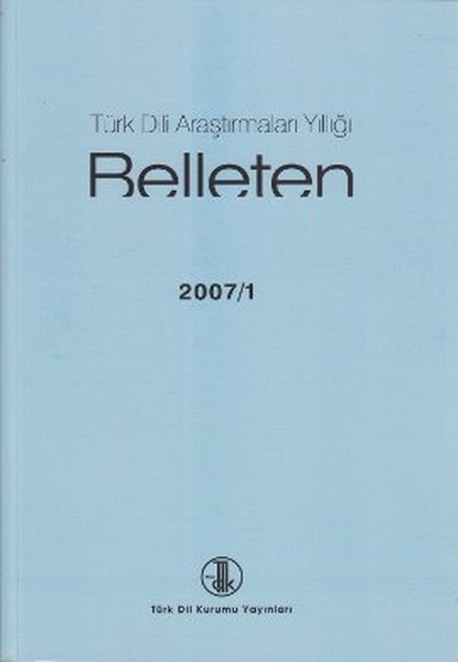 Türk Dili Araştırmaları Yıllığı: Belleten 2007-I, 2010