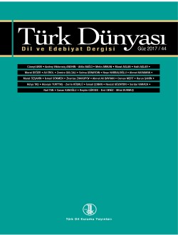 Türk Dünyası Dil ve Edebiyat Dergisi: Güz 2017/ 44. Sayı, 0