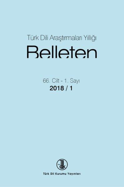 Türk Dili Araştırmaları Yıllığı: Belleten 2018-1, 2019