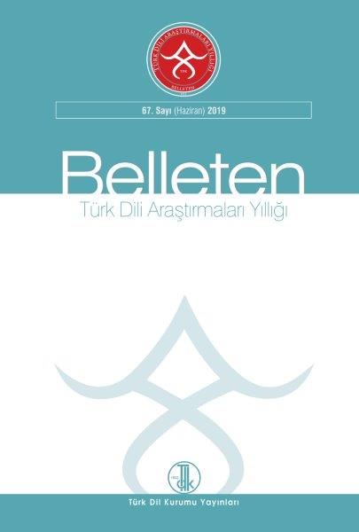 Türk Dili Araştırmaları Yıllığı: Belleten 2019-1, 2019