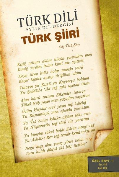 Türk Dili Aylık Dil Dergisi Eski Türk Şiiri Özel Sayısı, 2020