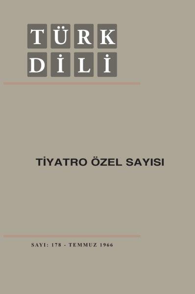 Türk Dili Tiyatro Özel Sayısı, 2020